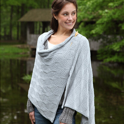 398 Beveled Silver Scarf and Wrap - Knitting Pattern for Women in Valley Yarns Southwick