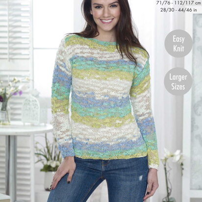 Sweater & Top in King Cole Opium/Opium Palette Chunky - 5065pdf - Downloadable PDF