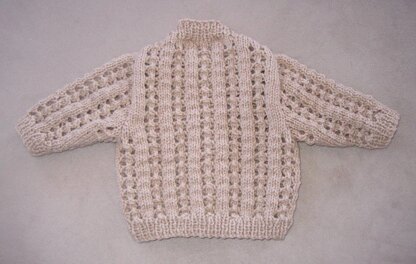 Jenna - babies 8ply lace cardigan