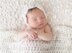 Newborn Scallop & Cables Bonnet and Wrap