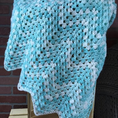 Ripple Granny Square Baby Blanket