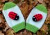 Ladybird / Ladybug Leaf Mittens