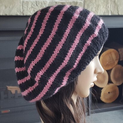 Milly - 12ply striped beret for kids, teens and women