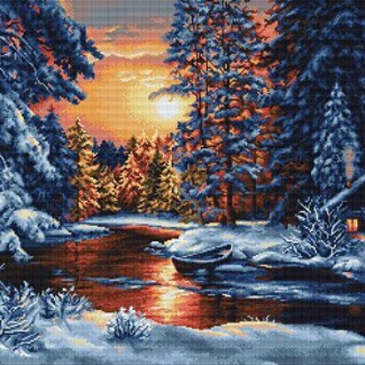 Luca-S Winter Landscape II Cross Stitch Kit - 51cm x 36cm