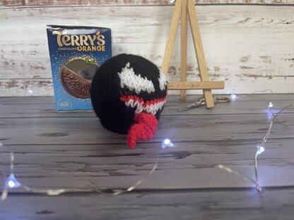 Venom Inspired Chocolate Orange Cover Knitting Pattern