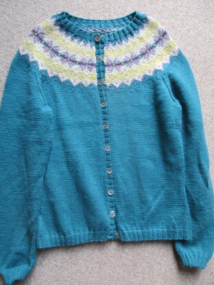 Fair Isle Yoke Cardigan