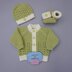 Nathalie cardigan, hat & booties 16 inch chest