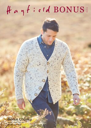 Man's Cardigan in Hayfield Bonus Chunky - 8294 - Downloadable PDF