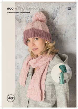 Scarves, Hat and Beret in Rico Essentials Acrylic Antipilling DK - 607 - Downloadable PDF