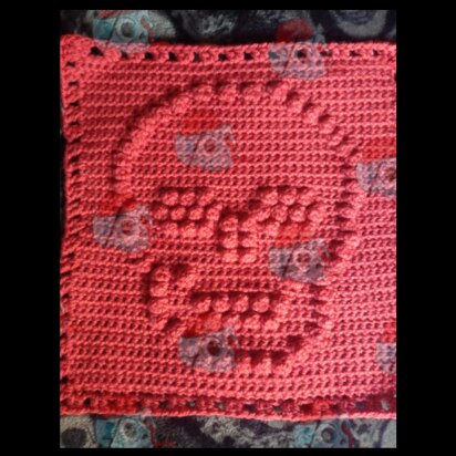 Bobble skull square