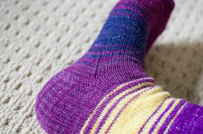 Evo Socks in SweetGeorgia Glitterati Sock - Downloadable PDF