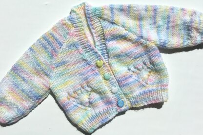 Rainbow hearts cardigan