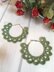 104. Hoop olive petal earrings