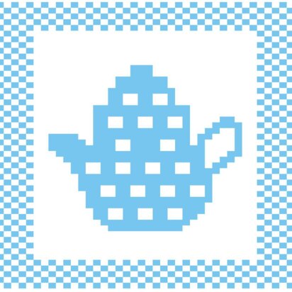 Polka Dot Teapot Dishcloth