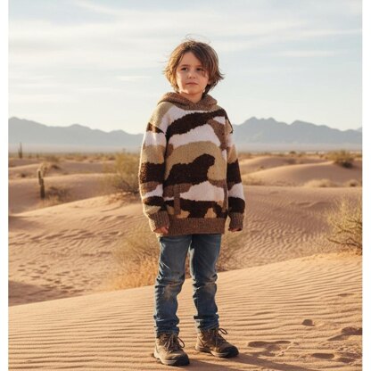 Camouflage Hoodie/hoody with hand-warmer pockets