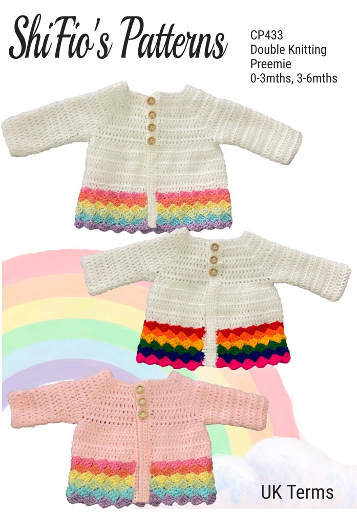 Crochet on sale preemie cardigan