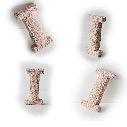 Letter I Crochet Pattern, 3D Alphabet Amigurumi