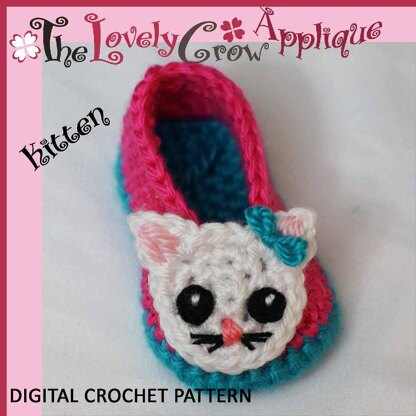 Applique Kitten Booties