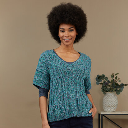 Lakeridge Pullover - Jumper Knitting Pattern for Women in Tahki Yarns Whidbey