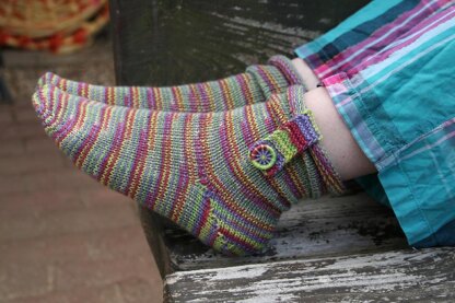 Boot Strap Socks with Dorset Buttons