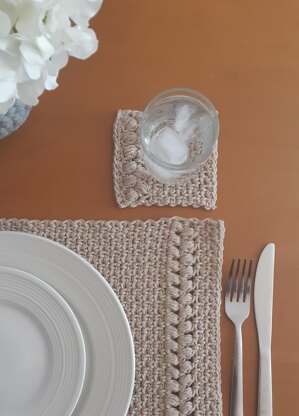 Springridge Crochet Placemat & Coaster Set