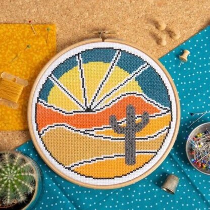 Hawthorn Handmade Desert Escape Cross Stitch Kit - 17.8cm