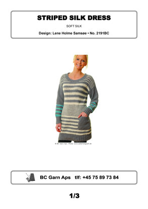 Striped Silk Dress in BC Garn Soft Silk & Soft Silk Handpaint - 2191BC - Downloadable PDF