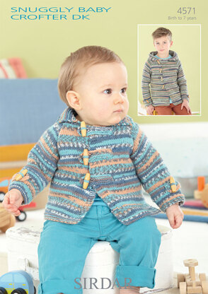 Collared and Hooded Jackets in Sirdar Snuggly Baby Crofter DK - 4571 - Downloadable PDF