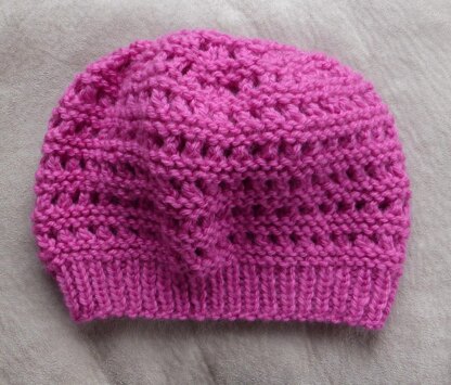 Zoey - 12ply eyelet stitch beanie