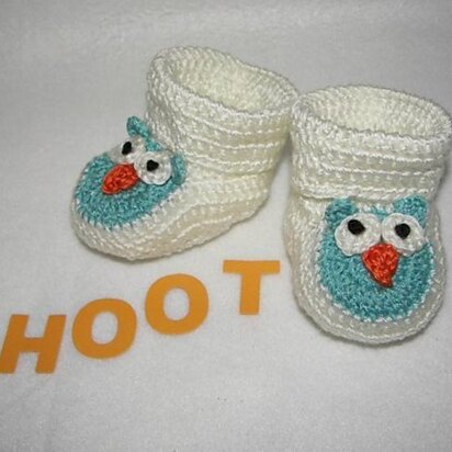 Owl Baby Booties