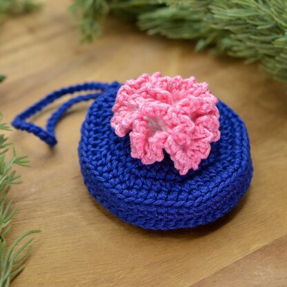 Carnation Pouch Bag Charm