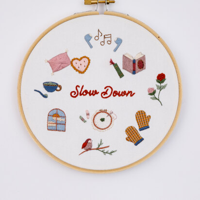 DMC X EMILY JUNE Slow Down Embroidery Pattern - PAT2102 - Downloadable PDF