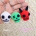 Skull Trio crochet pattern, Skull keychain Zombie skull Devil skull, Halloween crochet pattern