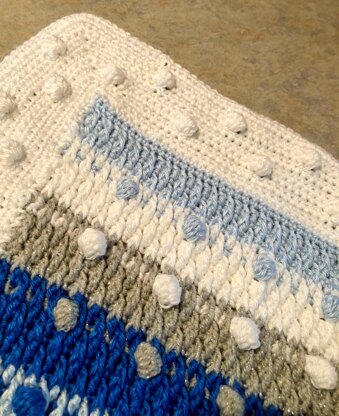 Bobble Blanket Decked in Blue