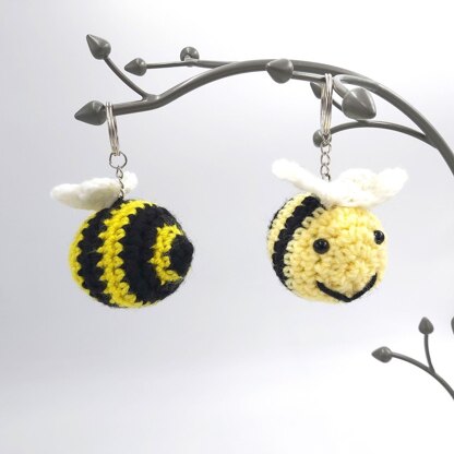 Baby Bee Keychain with Wings