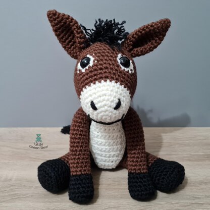 Dennis the Donkey - UK Terminology - Amigurumi