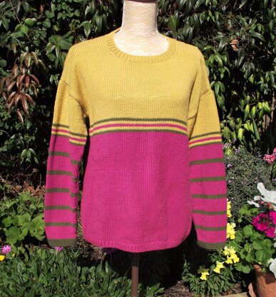Easy Fit Colour-Block Sweater