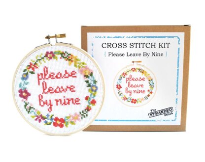 The Stranded Stitch Please Leave By Nine Cross Stitch Kit - 5 inches