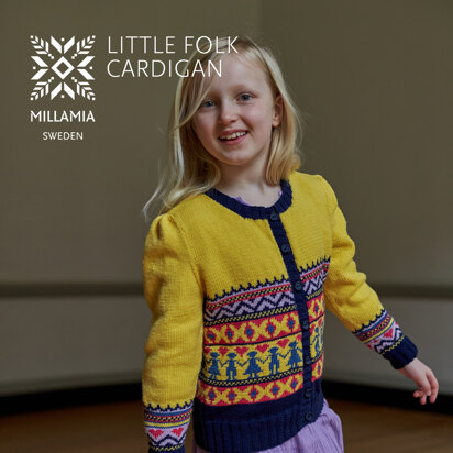 Little Folk Cardigan - Knitting Pattern for Kids in MillaMia Naturally Soft Merino