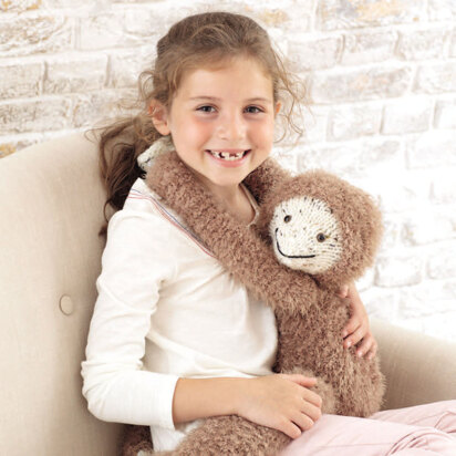 Sloth Toy in Sirdar Touch & Hayfield Bonus Chunky - 2476 - Downloadable PDF