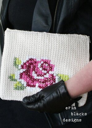 Cotton Rose Bloom Tablet Case (8.5" x 10") (tunisian001)