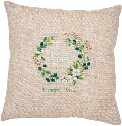 Vervaco Embroidery Cushion Kit Love Embroidery Kit