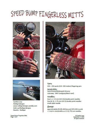 Speed Bump Fingerless Mitts