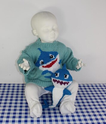 Baby and Toddler Shark Sweater and Toy