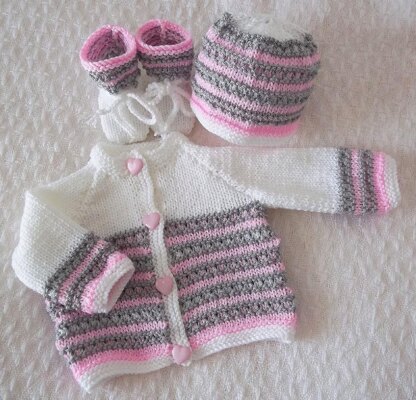 Slip  Stitch Cardigan Set - Pattern#49