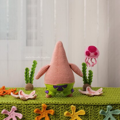 Starfish Shenanigans Amigurumi Pattern – Chibi Pink Star Plush | Cute Crochet PDF Pattern