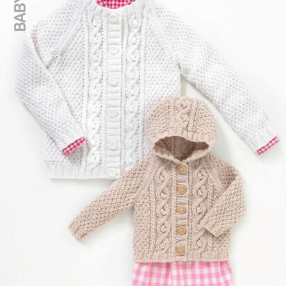 Cardigans in Hayfield Baby Aran - 4504 - Downloadable PDF