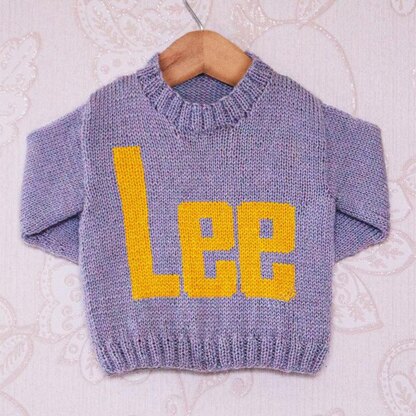 Intarsia - Lee Moniker Chart - Childrens Sweater