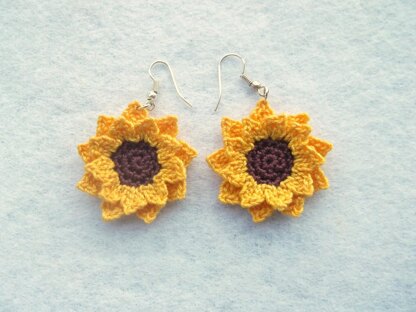 Sunflower earrings