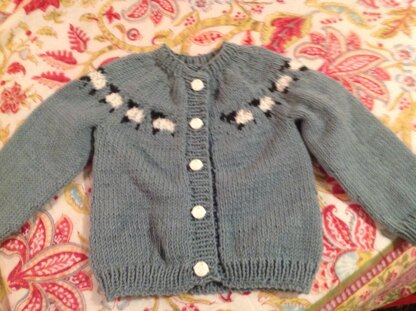 Baby sweater with sheep